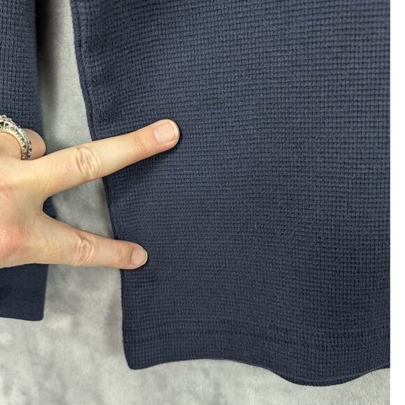 Old Navy Shirt XXL Navy Long Sleeve Thermal Waffle Knit Tribeca NYC 93 Graphic - Picture 9 of 10